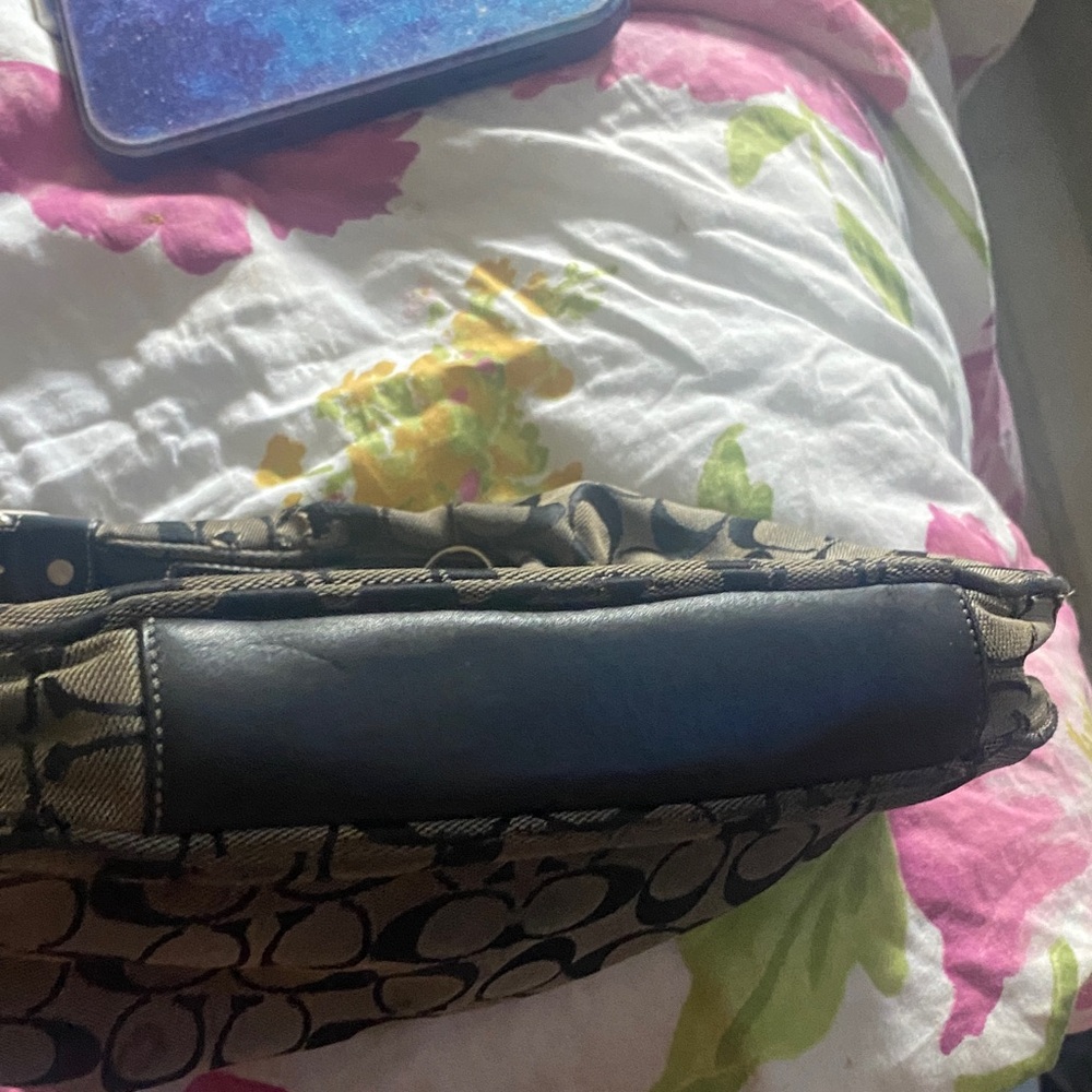 Coach Black and Tan Shoulder Bag